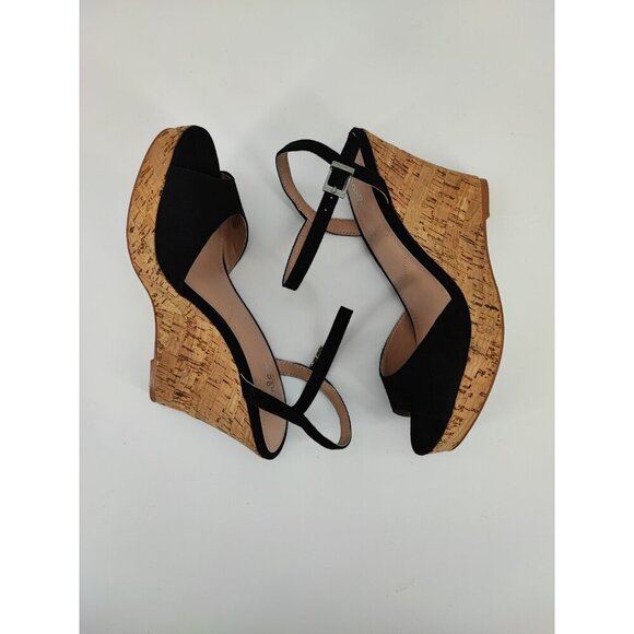 Charles David Women's Lambert Black Wedge Heel Sandals Size 7.5M US - Picture 5 of 10